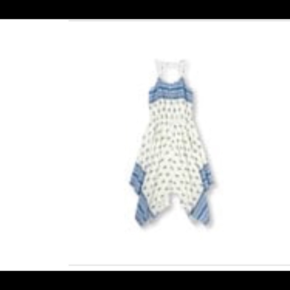 Women's‎ hanky hem navy peony print dress L